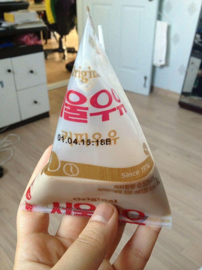 Korea's Coffee Milk Comes In These Pyramid Bag Thingies