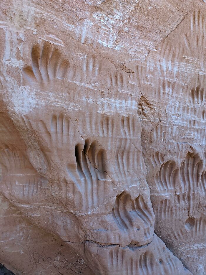These Hand Prints In A Cave In Southern Utah