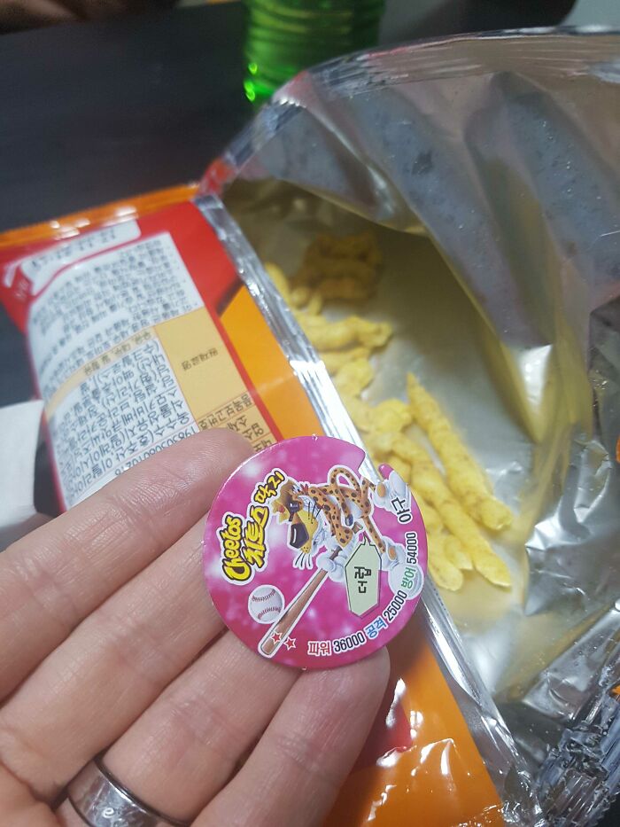 I Found A Pog In A Pack Of Cheetos Here In Korea