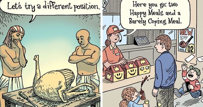 Artist Illustrates Bizarre And Absurd Situations In 50 Funny Comics (New  Pics) | Bored Panda