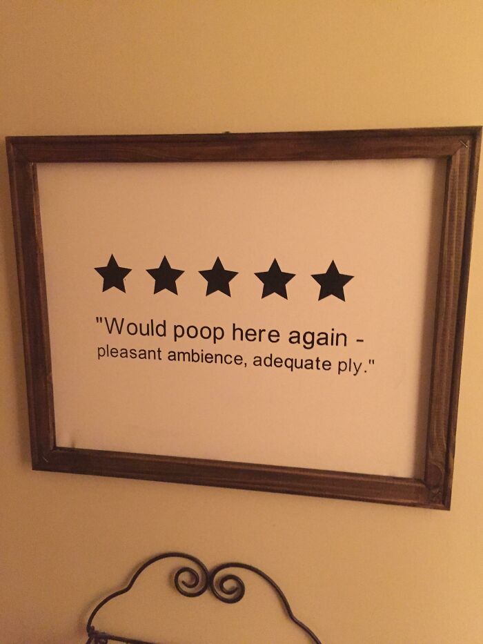 We Were Cleaning Up Our Rental Vacation Home And Found Someone Had Left This Sign In Our Bathroom
