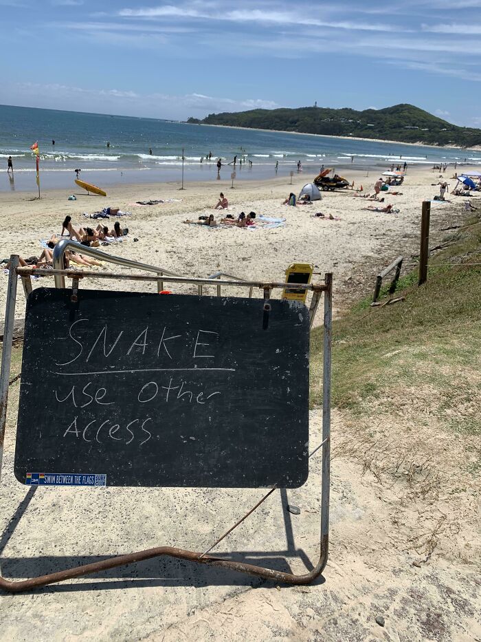 I Did Laugh At The Casual Nature Of This Very Australian Warning Found At Byron Bay Beach