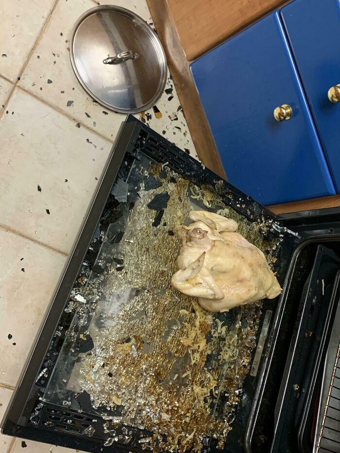 My Mom Broke Our Oven Cooking Chicken
