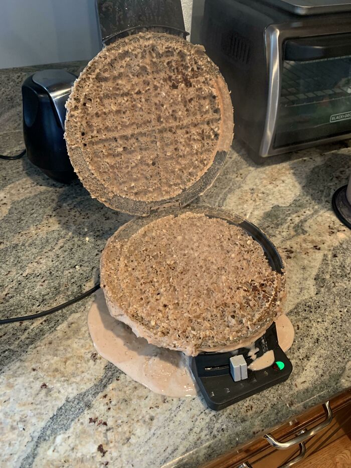I Saw A Recipe For Protein Powder Pancakes And Decided To Try Protein Waffles With A Waffle Maker I’ve Never Used Before