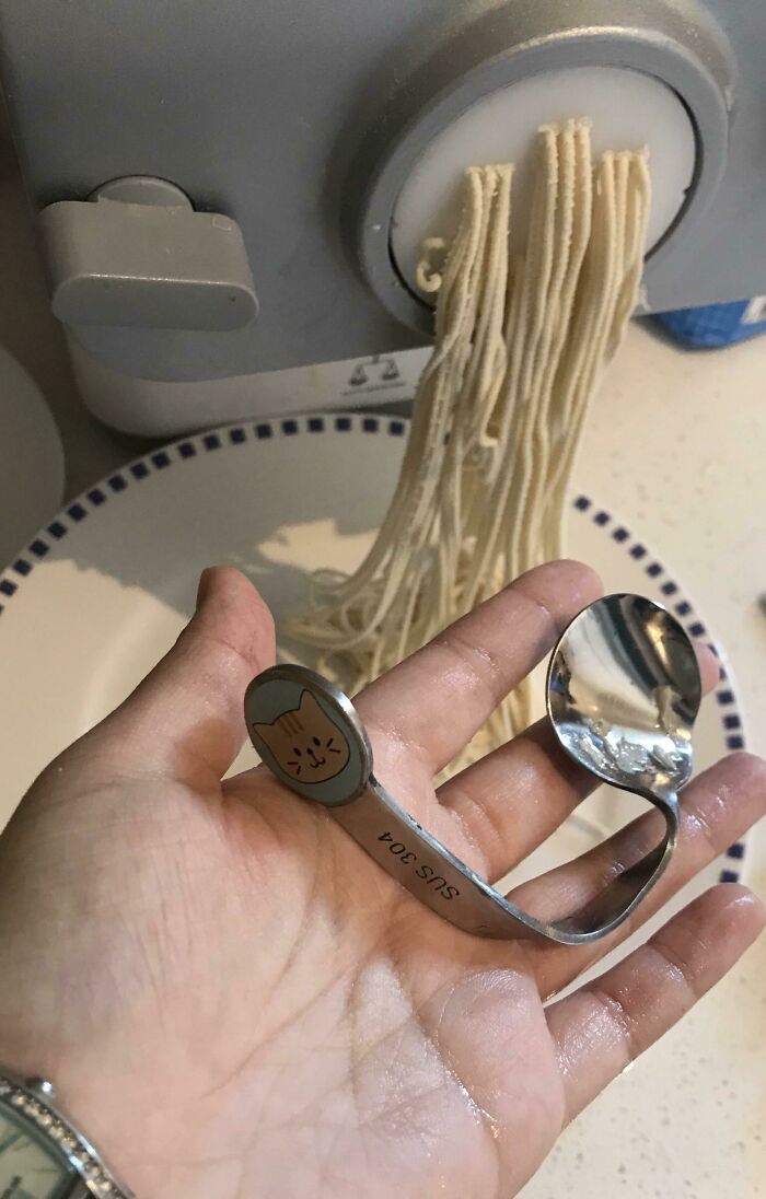 Broke A $300 Pasta Machine By Accidentally Dropping A Spoon Inside