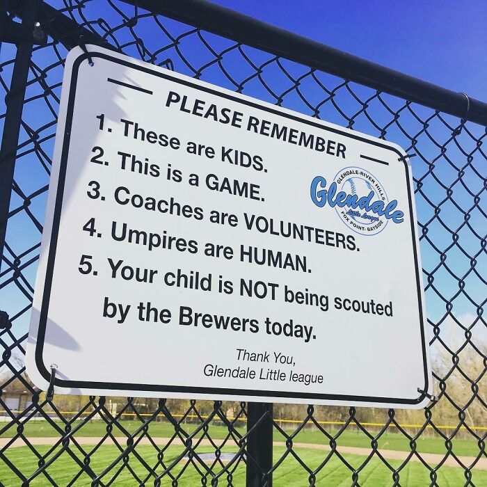 The Sign At My Son's Little League Field