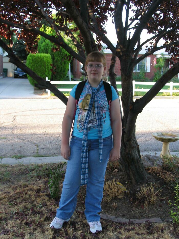 First Day Back To School 2008. I Was An Ugly Child But I Felt "Trendy" For Once In This Outfit