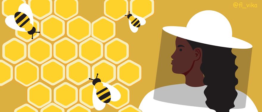 The Artist Supported The Action &laquo;women For Bees&raquo; (7 Illustrations)