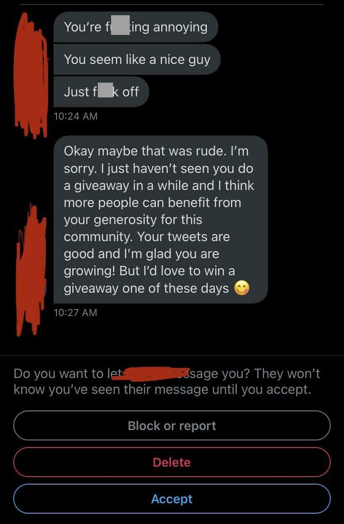 I Haven’t Done A Giveaway On My Twitter In About 3 Months. Received This Dm This Morning