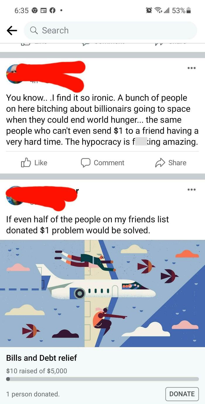 Mad Billionaires Go To Space And No One Will Give Him A Dollar