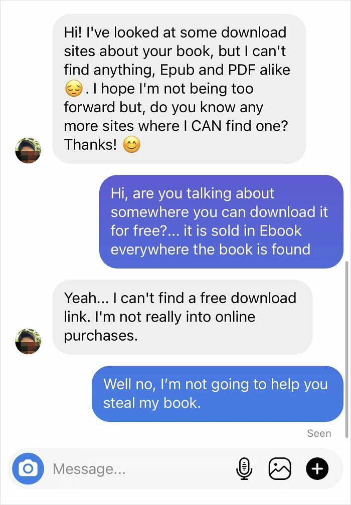 Asking The Author Of The Book Where They Can Pirate It (I'm Not The Author, And The Book Is Not Coming From A Big-Time Publisher)