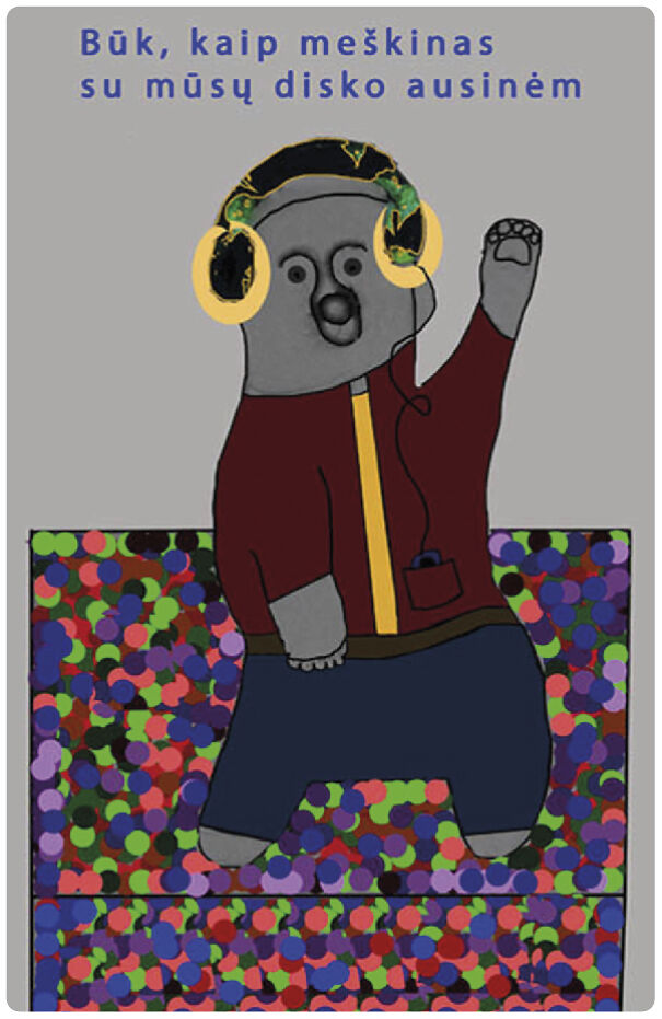 Be Like Bear With Disco Headphones