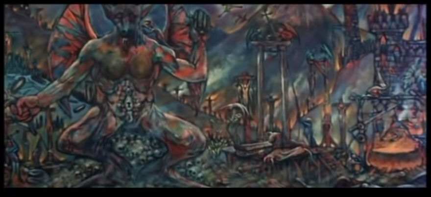 Close Up Of Painting Made By Burt Shonberg For The Roger Corman Film "The Premature Burial" 1962.. Painting Is Never Shown In It's Entirety In The Film, Only Through A Close Up And A Masterful Pan