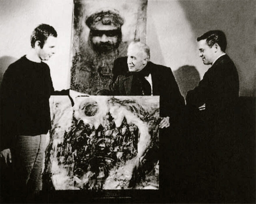 Burt Shonberg, Vincent Price And Roger Corman On The Set Of "The Fall Of The House Of Usher" 1960