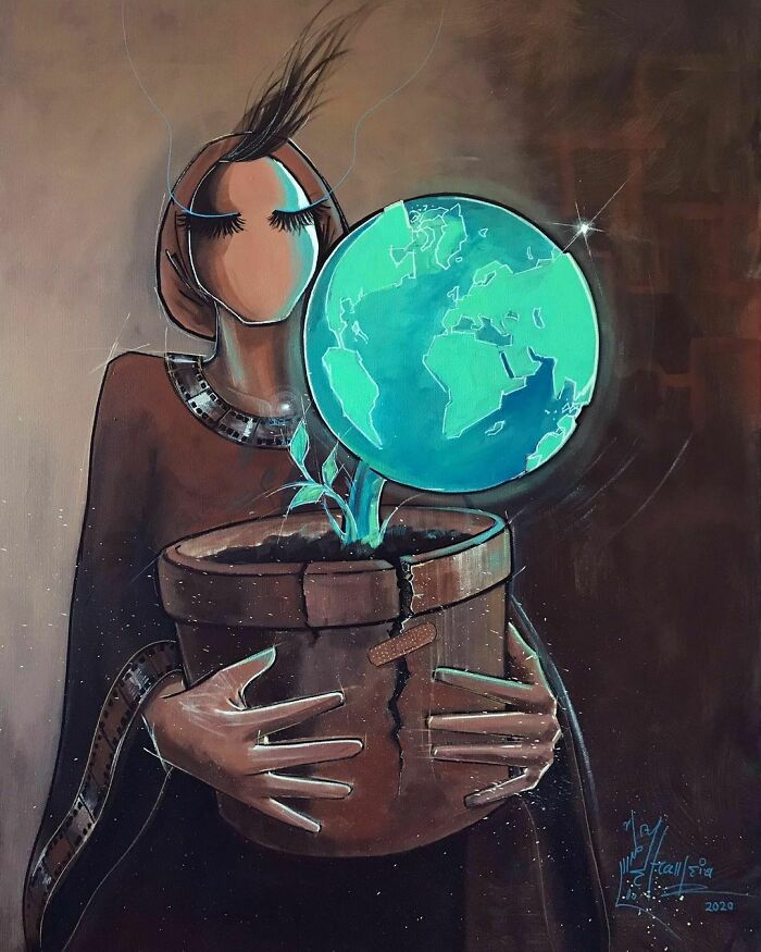Earth/ زمين
spray & Acrylic On Canvas: 100x75 Cm
repost.
#earth #globe #responsibility #breathing #living #hope #artwork #painting #acrylic #spray #canvas #art #afghanartist #2021 #2020 #artistsoninstagram #blue #green #brown #هنر #نقاشي #هنرمند