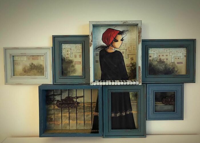 Series: Damn The War/ لعنت به جنگ
the 3rd World And Hope/ جهان سوم و اميد
repost.
#hope #peace #war #warzone #piano #life #tank #explosion #smoky #frames #artwork #artist #artistsoninstagram #afghanartist #painting #acrylicpainting #spraypaintart #afghanistan #homeland #afghan #woman #people #lookingforpeace #هنر #نقاشي #هنرمند #جنگ #جهان_سوم