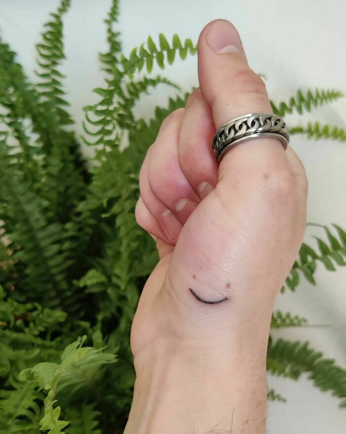 Tiny Reminder To Smile Today And Enjoy Life. Love It When People Come With Ideas That Match So Well With Their Unique Bodies And Birthmarks