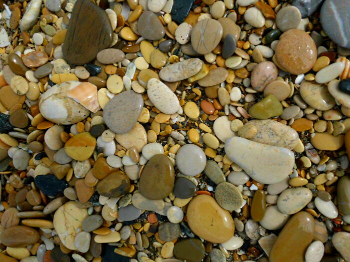 Pebbles At Ostia Beach (Near Rome)