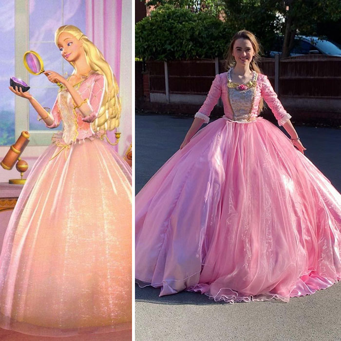 Vestido de Barbie en “La princesa y la plebeya”