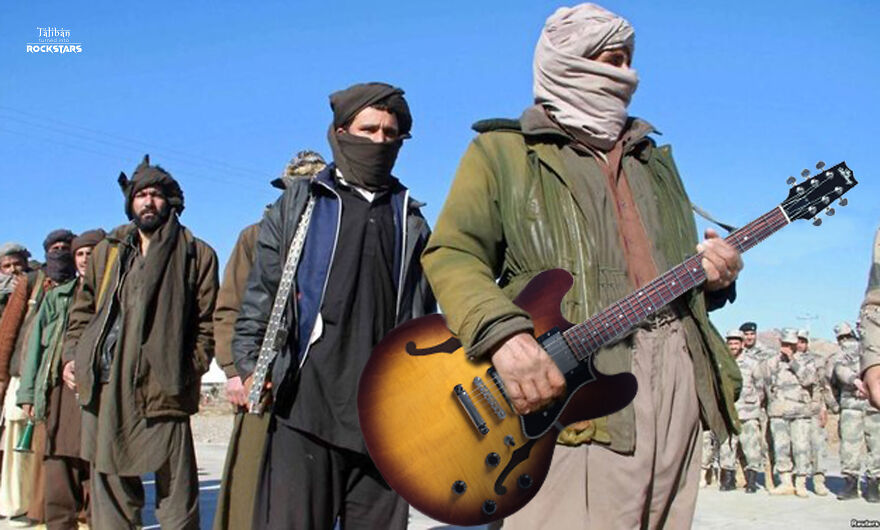 I Turned Taliban Into Glamorous Rockstars By Replacing Their Guns With Guitars And Basses.