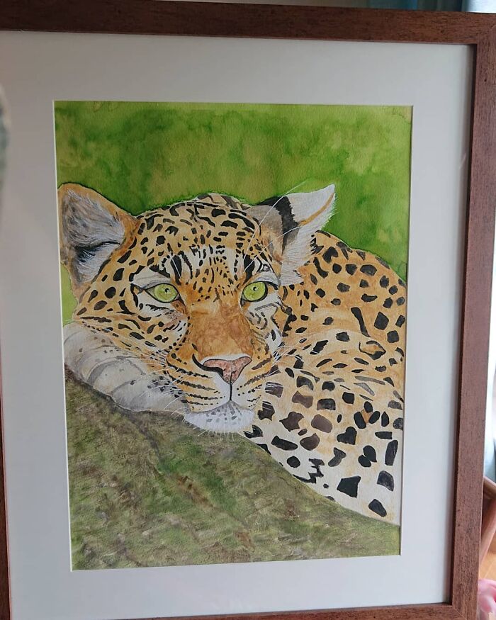 Leopard I Painted In Watercolors For My Dad's Birthday