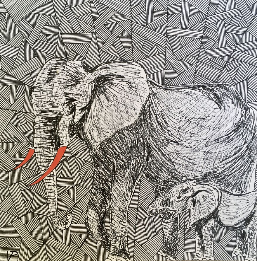 No More Elephant Blood! I Drew These Illustrations To Bring Attention To Ivory Trade No More Elephant Blood! I Drew These Illustrations To Bring Attention To Ivory Trade