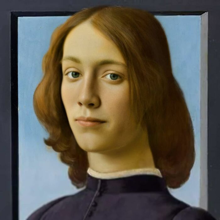 Retrato de un joven con un redondel, de Sandro Botticelli