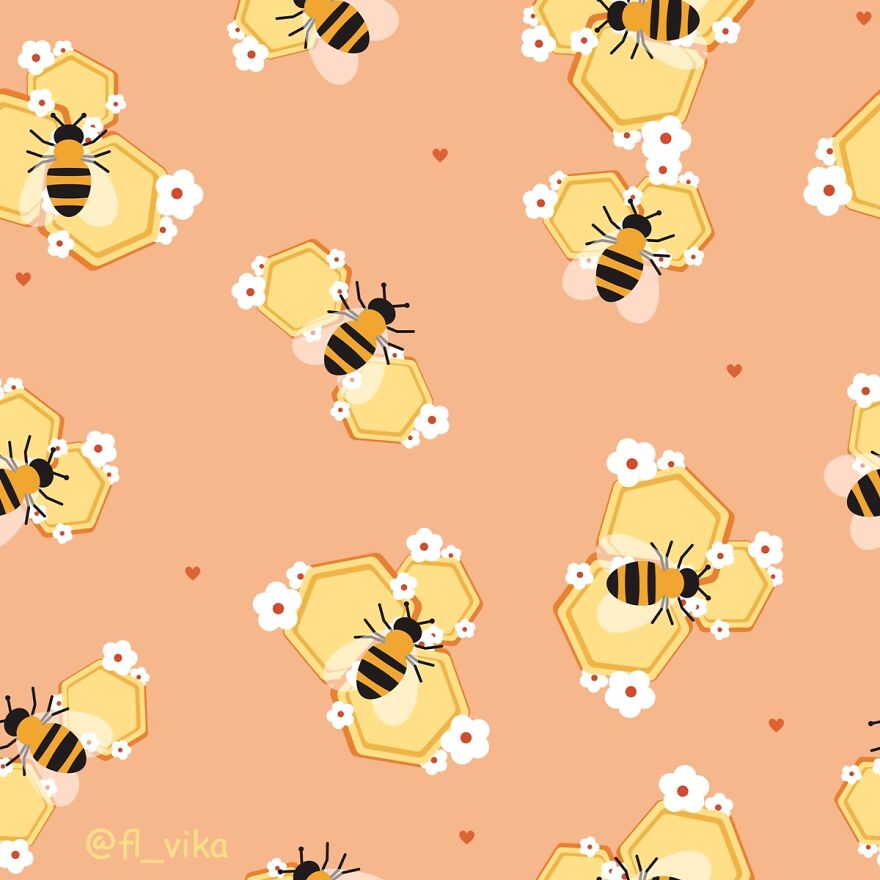 The Artist Supported The Action &laquo;women For Bees&raquo; (7 Illustrations)