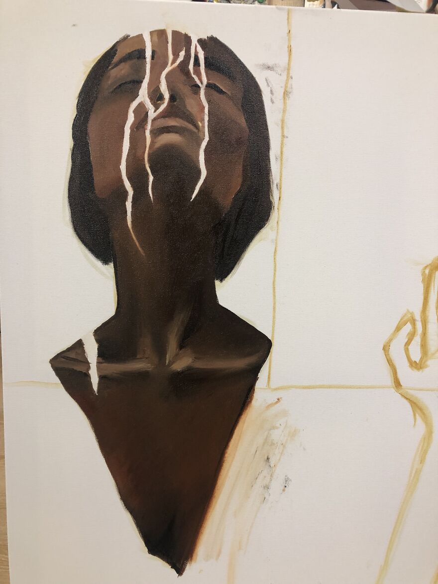 The Artist Performed This Work With Only Three Colors. Can You Guess Which Ones? The Artist Performed This Work With Only Three Colors. Can You Guess Which Ones?