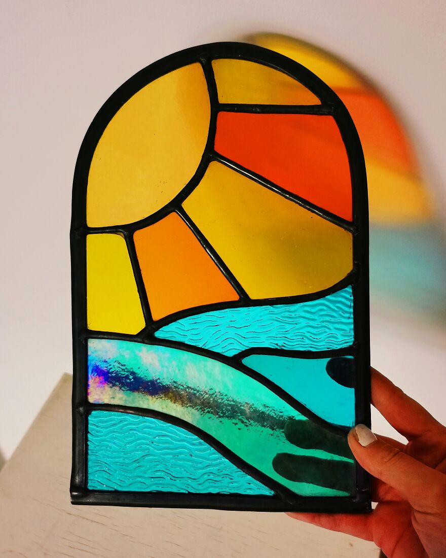 I Turned My Passion For Stained Glass Into A Business And I Recently Made My Biggest Stained Glass Panel Yet