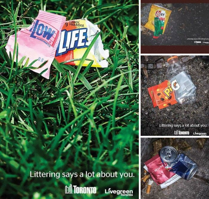 Ads Against Littering In Toronto