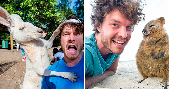 This Guy Seems To Befriend Any Animal He Meets, Here Are 30 Of His Best Selfies With Them
