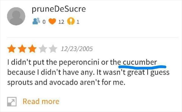 This Review Of A Cucumber Sandwich