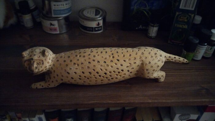 This Majestic Carving Of A Graceful Leopard, What I Bought In Namibia.