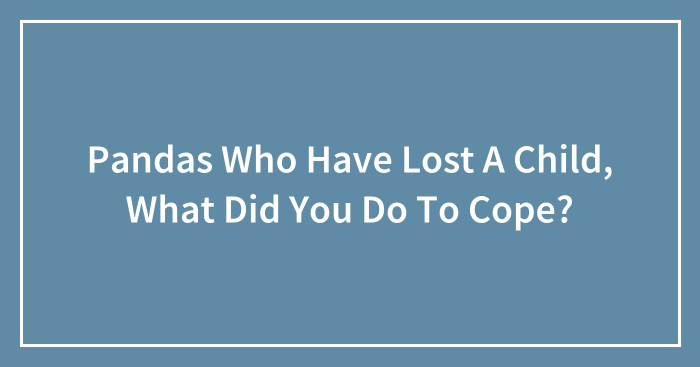 Pandas Who Have Lost A Child, What Did You Do To Cope? (Closed)