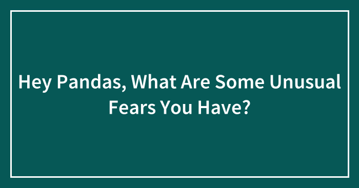 Hey Pandas, What Are Some Unusual Fears You Have?