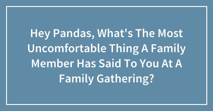 Hey Pandas, What’s The Most Uncomfortable Thing A Family Member Has Said To You At A Family Gathering?