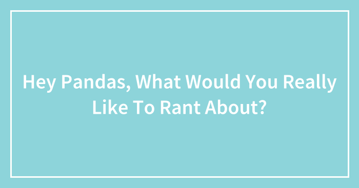 Hey Pandas, What Would You Really Like To Rant About?