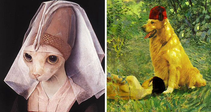 Digital Artists Were Challenged To Put Animals Into Famous Paintings, Here Are The 60 Best Ones