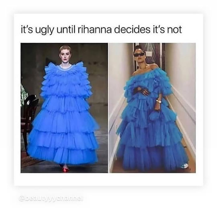 Rihanna Can Make Any Awful Dress Look Good. It’s A Blessing