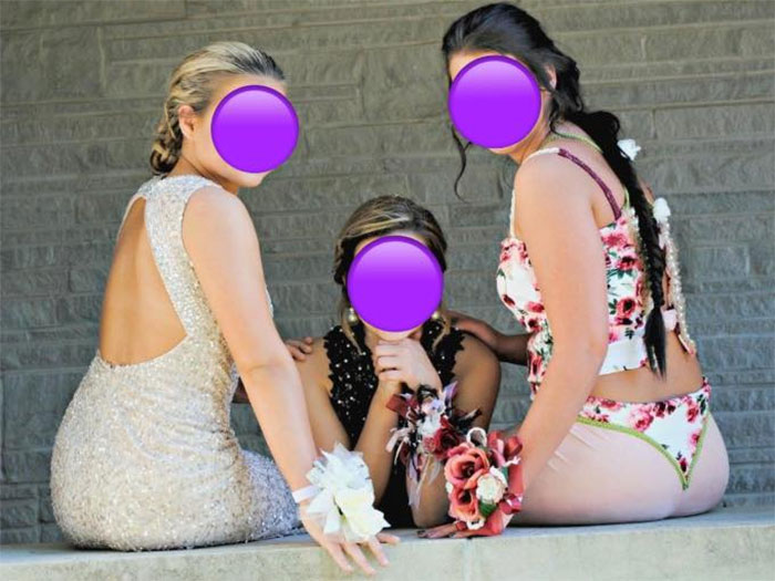 The Dress Designer, The Girl, Her Parents, And All Her Friends Somehow Let It Slide That The Back Of The Skirt Looks Like A Thong