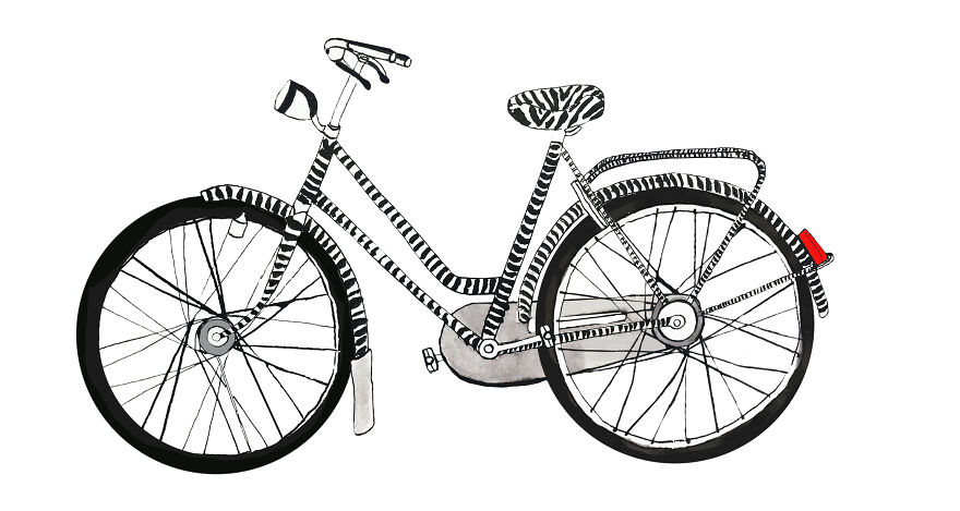 This Is A Drawing Of The Bike I Use In The Netherlands.