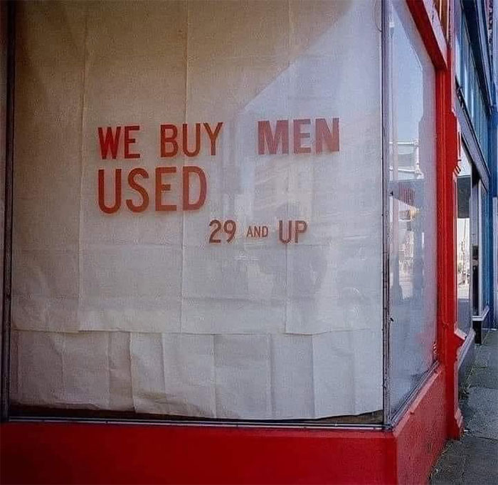 Compramos hombres usados. De 29 años y más