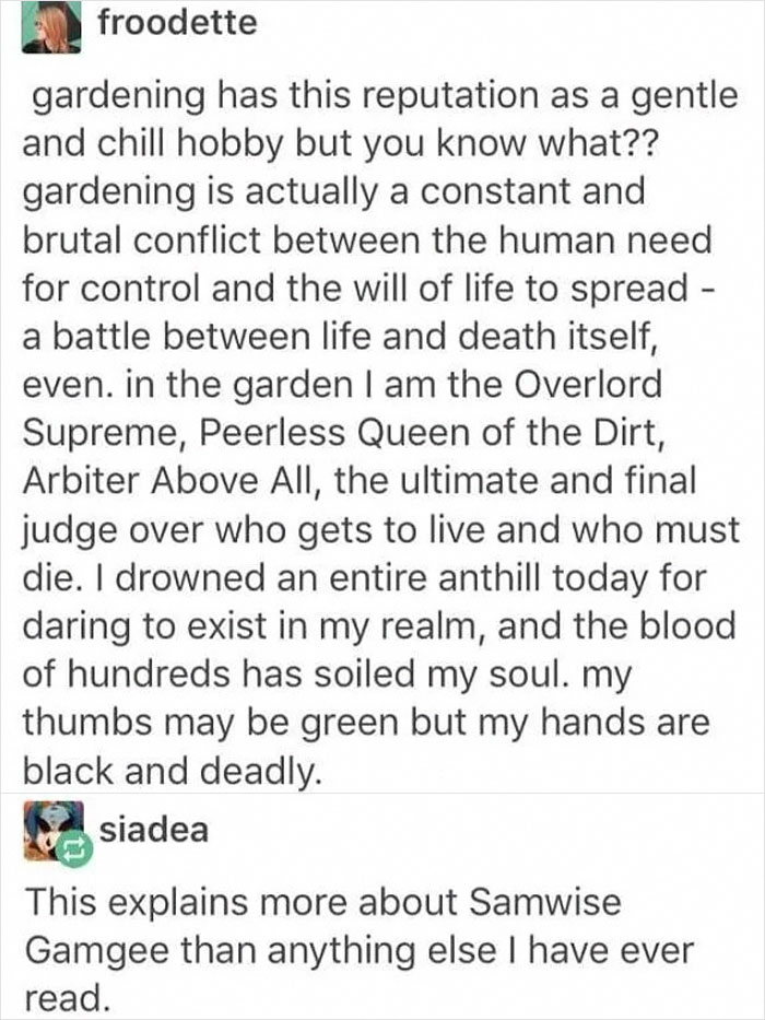 Gardeners, Avoid Existing In Their Realm If Possible Xd