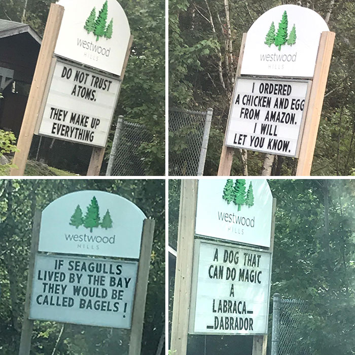 My Dad Was Responsible For Our Neighbourhood Sign This Week, A Series