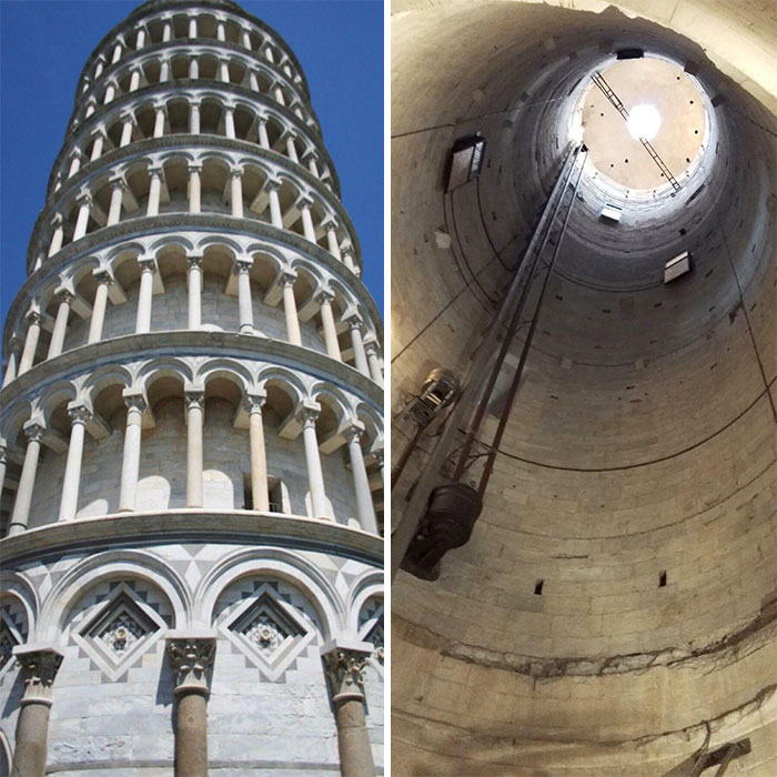 La Torre de Pisa está vacía por dentro
