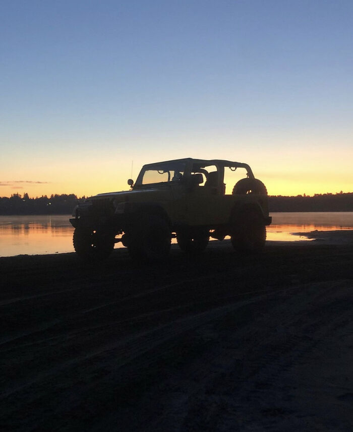 Just A Jeep By A Lake
