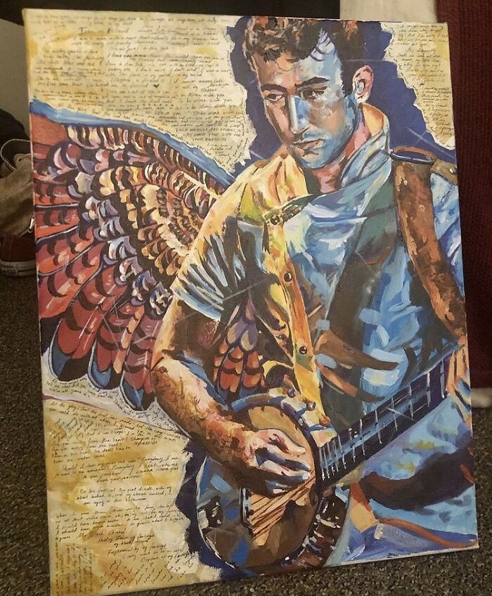 Not *technically* A Drawing, But I Couldn't Hide How Crazy Proud Of It I Am. It's Of Sufjan Stevens, One Of My Fave Musical Artists.