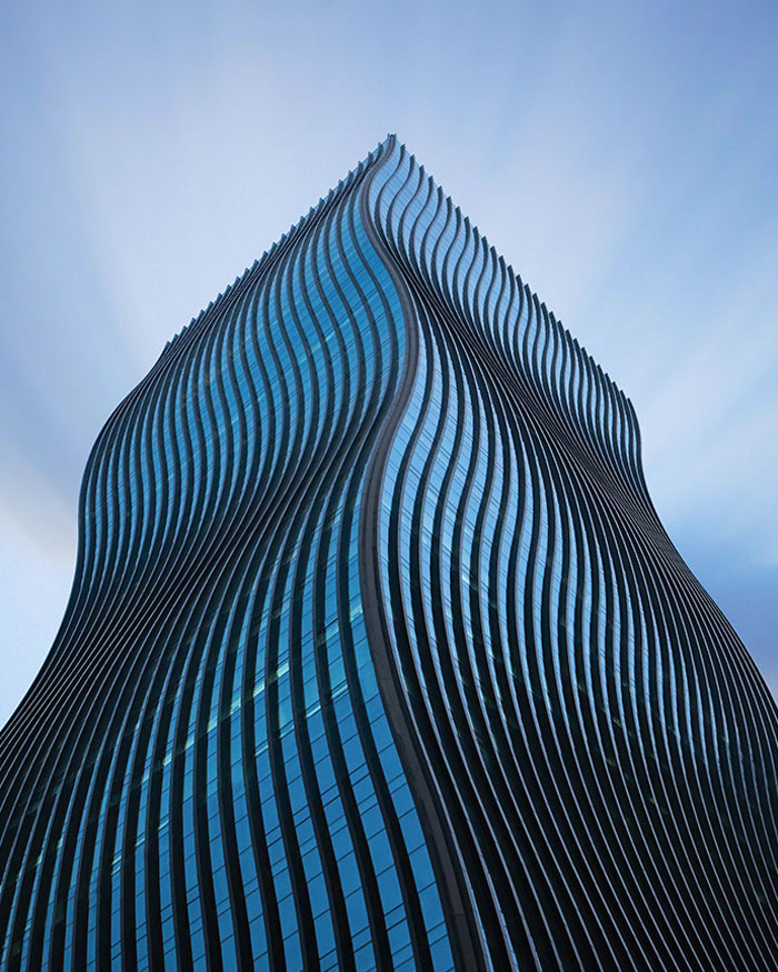 The Wavy Building Called The GT Tower In Seoul, South Korea