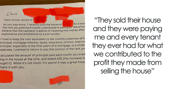 Guy Shares His Incredible Landlord Story After Getting A Check For $2,500 As A ‘Share’ From Selling The House